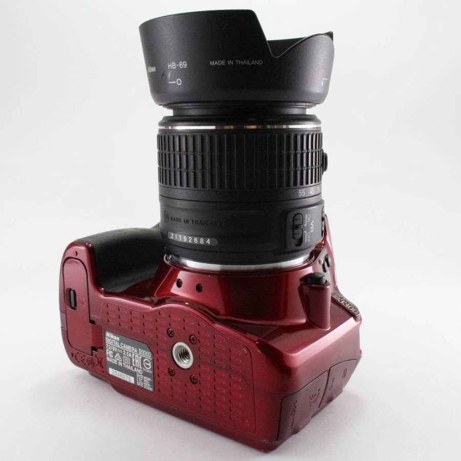 【中古】Nikon デジタル一眼レフカメラ D3300 18-55 VR IIレンズキット レッド D3300LKRD - JSHカメラ